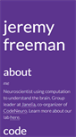 Mobile Screenshot of jeremyfreeman.net