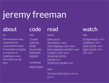 Tablet Screenshot of jeremyfreeman.net